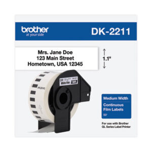 Continuous Labels; Label Maker Labels; Labelmaker Labels; White Film; Identifications; Classifications; Stickers; Shipping; Receiving; Mailrooms; Brother