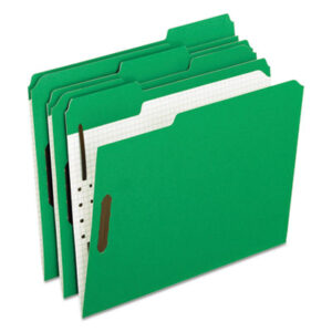 1/3 Cut Tab; Classification Folder; Embossed Fastener; Fastener Folders; File Folder; Green; Heavy-Duty; Letter Size; PENDAFLEX; Prong Fastener; Recycled; Recycled Products; Top Tab; Sleeves; Sheaths; Shells; Ordering; Storage; Files