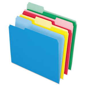 1/3 Cut; Assorted Colors; Assorted Positions; File Folders; Folders; Letter Size; PENDAFLEX; Recycled Product; Top-Tab; Two-Tone Reversible; Sleeves; Sheaths; Shells; Ordering; Storage; Files