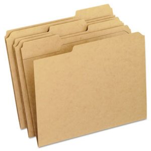 1/3 Cut Tab; Dark Brown Kraft; Double-Ply Top; File Folder; File Folders; Letter Size; PENDAFLEX; Recycled Product; Sleeves; Sheaths; Shells; Ordering; Storage; Files