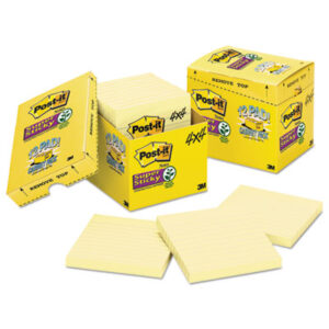 3M; 3M Post-It; 3M Post-It Notes; 4 x 4; Canary Yellow; Note Pads; Notes; Pads; Plain; POST-IT; Post-It Notes; Self-Stick; Self-Stick Note; Super Sticky Notes Lined Notes; Tabs; Stickers; Bookmarks; Tags; Memos; Stationery; Desktop; Sticky Notes