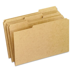 1/3 Cut Tab; Dark Brown Kraft; Double-Ply Top; File Folder; File Folders; Legal Size; PENDAFLEX; Recycled Product; Sleeves; Sheaths; Shells; Ordering; Storage; Files