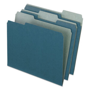 1/3 Cut; Blue; EARTHWISE; File Folders; Letter Size; PENDAFLEX; Recycled Product; Standard File Folders; Sleeves; Sheaths; Shells; Ordering; Storage; Files