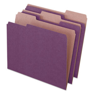 1/3 Cut; EARTHWISE; File Folders; Letter Size; PENDAFLEX; Recycled Product; Standard File Folders; Violet; Sleeves; Sheaths; Shells; Ordering; Storage; Files