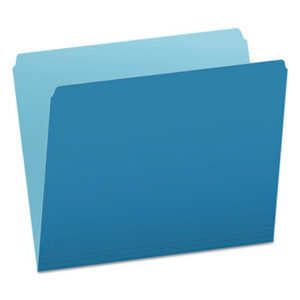 Blue; Colored; File Folders; Folders; Letter Size; PENDAFLEX; Recycled Product; Straight Cut; Top-Tab; Two-Tone Reversible; Sleeves; Sheaths; Shells; Ordering; Storage; Files