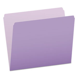 Colored; File Folders; Folders; Lavender; Letter Size; PENDAFLEX; Recycled Product; Straight Cut; Top-Tab; Two-Tone Reversible; Sleeves; Sheaths; Shells; Ordering; Storage; Files