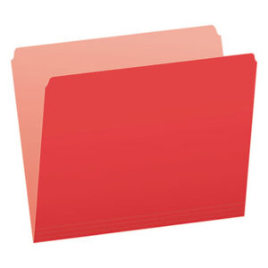 Colored; File Folders; Folders; Letter Size; PENDAFLEX; Recycled Product; Red; Straight Cut; Top-Tab; Two-Tone Reversible; Sleeves; Sheaths; Shells; Ordering; Storage; Files