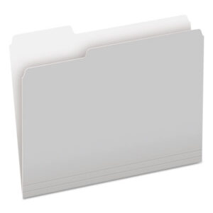 1/3 Cut; Assorted Positions; Colored; File Folders; Folders; Gray; Letter Size; PENDAFLEX; Recycled Product; Top-Tab; Two-Tone Reversible; Sleeves; Sheaths; Shells; Ordering; Storage; Files