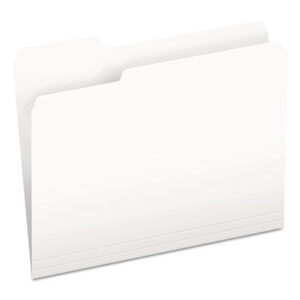 1/3 Cut; Assorted Positions; Colored; File Folders; Folders; Letter Size; PENDAFLEX; Recycled Product; Top-Tab; Two-Tone Reversible; White; Sleeves; Sheaths; Shells; Ordering; Storage; Files