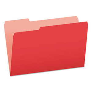 1/3 Cut; Assorted Positions; Colored; File Folders; Folders; Legal Size; PENDAFLEX; Recycled Product; Red; Top-Tab; Two-Tone Reversible; Sleeves; Sheaths; Shells; Ordering; Storage; Files