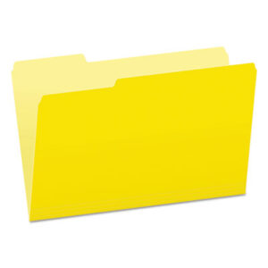 1/3 Cut; Assorted Positions; Colored; File Folders; Folders; Legal Size; PENDAFLEX; Recycled Product; Top Tab; Two-Tone Reversible; Yellow; Sleeves; Sheaths; Shells; Ordering; Storage; Files