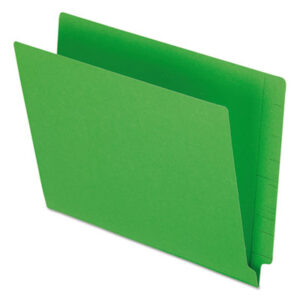 Double-Ply; End Tab; End Tab File Folder; End Tab Folder; Folders; Green; Letter Size; Open Shelf; PENDAFLEX; Recycled Product; Shelf Filing; Straight Cut; Sleeves; Sheaths; Shells; Ordering; Storage; Files