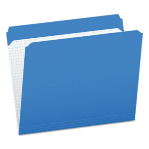 Blue; Colored; Double-Ply; File Folders; Folders; Interior Grid; Letter Size; PENDAFLEX; Recycled Product; Reinforced; Straight Cut; Top-Tab; Sleeves; Sheaths; Shells; Ordering; Storage; Files