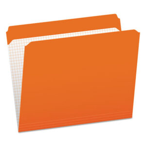 Colored; Double-Ply; File Folders; Folders; Interior Grid; Letter Size; Orange; PENDAFLEX; Recycled Products; Reinforced; Straight Cut; Top-Tab; Sleeves; Sheaths; Shells; Ordering; Storage; Files