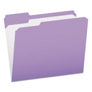 1/3 Cut; Assorted Positions; Colored; Double-Ply; File Folders; Folders; Interior Grid; Lavender; Letter Size; PENDAFLEX; Recycled Product; Reinforced; Top-Tab; Sleeves; Sheaths; Shells; Ordering; Storage; Files