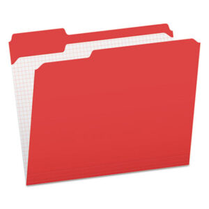 1/3 Cut; Assorted Positions; Colored; Double-Ply; File Folders; Folders; Interior Grid; Letter Size; PENDAFLEX; Recycled Product; Red; Reinforced; Top-Tab; Sleeves; Sheaths; Shells; Ordering; Storage; Files