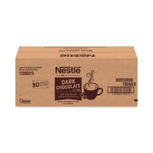 (NES70060CT)NES 70060CT – Hot Cocoa Mix, Dark Chocolate, 0.71 Packets, 50 Packets/Box, 6 Boxes/Carton by NESTLE (300/CT)