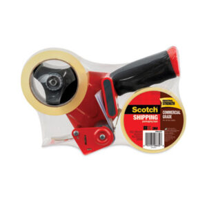 (MMM37502ST)MMM 37502ST – Packaging Tape Dispenser with Two Rolls of Tape, 3" Core, For Rolls Up to 0.75" x 60 yds, Red by 3M/COMMERCIAL TAPE DIV. (2/PK)