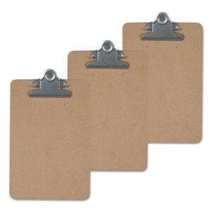 (UNV40305VP)UNV 40305VP – Hardboard Clipboard, 1.25" Clip Capacity, Holds 8.5 x 14 Sheets, Brown, 3/Pack by UNIVERSAL OFFICE PRODUCTS (3/PK)