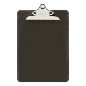 (UNV40306)UNV 40306 – Plastic Clipboard with High Capacity Clip, 1.25" Clip Capacity, Holds 8.5 x 11 Sheets, Translucent Black by UNIVERSAL OFFICE PRODUCTS (1/EA)