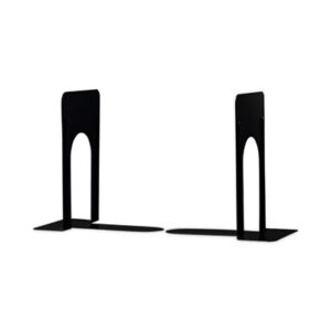 (UNV54095)UNV 54095 – Economy Bookends, Nonskid, 5.88 x 8.25 x 9, Heavy Gauge Steel, Black, 1 Pair by UNIVERSAL OFFICE PRODUCTS (2/PR)