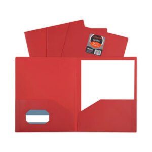 (CLI33954BX)CLI 33954BX – Two-Pocket Heavyweight Poly Portfolio Folder, 11 x 8.5, Red, 25/Box by C-LINE PRODUCTS, INC (25/BX)