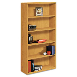 Office Furniture; Book; Book Shelf; Book Shelves; Bookcase; Bookcases; Furniture Shelf; Office Furniture; 10500 Series; Racks; Ledges; Trestles; Furniture; Books; Laminate; Office Suites; Harvest; Medium Oak; Oak; HON