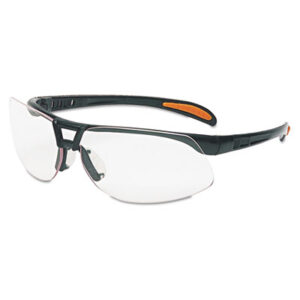 (UVXS4200)UVX S4200 – Protege Safety Eyewear, Metallic Black Frame, Clear Lens by HONEYWELL ENVIRONMENTAL (1/EA)