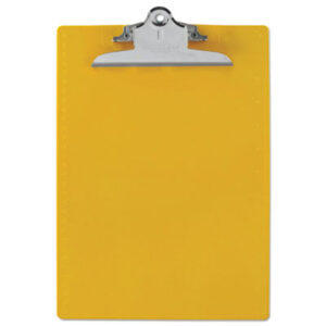 Board; Clip; Clipboard; Clipboards; Letter Size; Plastic; Recycled; Recycled Product; SAUNDERS; Yellow; Writing; Surfaces; Clampboards; Notations; Inspections