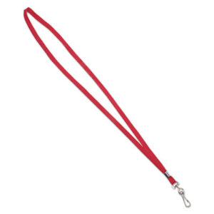 ADVANTUS; Badge; Badge Holder; Holder; Identification; Identification Tag; Lanyard; Name; Name Badge Holder; Name Tag; Neck Lanyard; Red; Lines; Strings; Attachments; Gimps; Necklaces