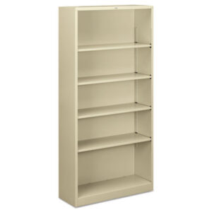 Office Furniture; Book; Book Shelf; Book Shelves; Bookcase; Bookcases; Five-Shelf; Furniture; Metal; Putty; Shelf; Racks; Ledges; Trestles; Books; Adjustable shelves; HON