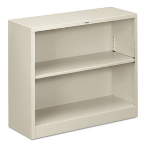 Office Furniture; Book; Book Shelf; Book Shelves; Bookcase; Bookcases; Furniture; Light Gray; Metal; Shelf; Two-Shelf; Racks; Ledges; Trestles; Books; Adjustable shelves; HON