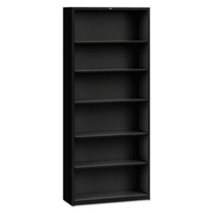 Office Furniture; Black; Book; Book Shelf; Book Shelves; Bookcase; Bookcases; Furniture; Metal; Shelf; Six-Shelf; Racks; Ledges; Trestles; Books; Adjustable shelves; HON