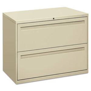 Office Furniture; 36" Wide; 700 Series; Cabinet; Drawer; File Cabinet; File Cabinets; Lateral File; Metal; Putty; Two-Drawer; Filing; Systems; Receptacles; Organization; Furniture; Files; Brigade; HON