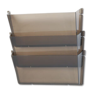 3-Pocket Wall File; deflect-o; deflecto; File Holder; File Pocket; Files; Filing; Letter Size; Pocket; Pockets; Smoke; Unbreakable; Wall File; Wall File Pocket; Wall Files; Wall Pocket; Wall Pocket File; Wall Pockets; Wall/Panel; Wall/Panel Filing; Wall/Partition Pocket; Compartments; Receptacles; Bins; Cubicle; Wall-Mount