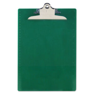 Board; Clip; Clipboard; Clipboards; Green; Letter Size; Plastic; Recycled; Recycled Product; SAUNDERS; Writing; Surfaces; Clampboards; Notations; Inspections