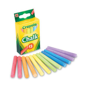 Assorted Colors; Blackboards & Supplies; Board; Boards; Boards & Accessories; Chalk; Chalk/Accessories; Chalkboard; Chalkboards & Supplies; Colored; CRAYOLA; Crayola Chalk; Nontoxic; Teachers; Education; Classrooms; Blackboards; Chalkboards; BIN816