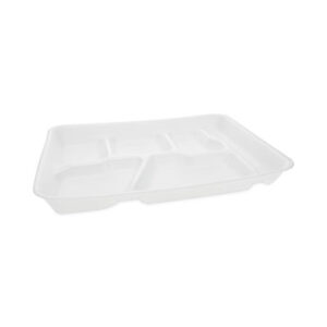 (PCT0TH10601SGBX)PCT 0TH10601SGBX – Foam School Trays, 6-Compartment, 8.5 x 11.5 x 1.25, White, 500/Carton by PACTIV EVERGREEN CORPORATION (500/CT)