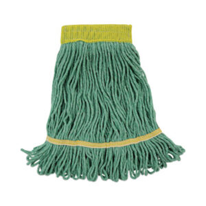 (BWK501GN)BWK 501GN – Super Loop Wet Mop Head, Cotton/Synthetic Fiber, 5" Headband, Small Size, Green, 12/Carton by BOARDWALK (12/CT)