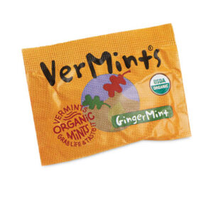 (VEMVNT00994)VEM VNT00994 – VerMints Organic Mints/Pastilles, Gingermint, 2 Mints/0.7 oz Individually Wrapped, 100/Box by VERMINTS INC. (100/BX)