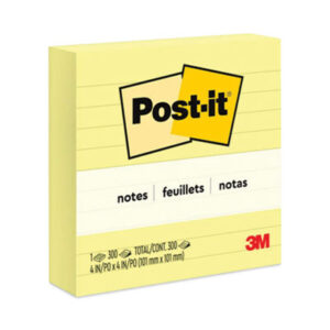 3M; 3M Post-It; 3M Post-It Notes; 4 x 4; Canary Yellow; Lined; Note Pads; Notes; Pads; POST-IT; Post-It Notes; Ruled; Self-Stick; Self-Stick Note; Tabs; Stickers; Bookmarks; Tags; Memos; Stationery; Desktop; Sticky Notes