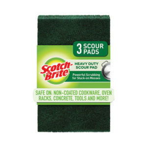 (MMM22310CT)MMM 22310CT – Heavy-Duty Scour Pad, 3.8 x 6, Green, 10/Carton by 3M/COMMERCIAL TAPE DIV. (10/CT)