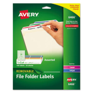 All-Purpose; File Folder; File Folder Label; Inkjet; Label; Labels; Laser; Laser Printer; Removable; White/Assorted Borders; Identifications; Classifications; Stickers; Shipping; Receiving; Mailrooms;