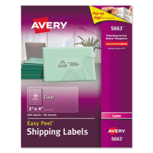 2 x 4; Address; Address Labels; Clear; Label; Labels; Laser; Laser Printer; Laser Printer Labels; Smooth Feed Sheets; Identifications; Classifications; Stickers; Shipping; Receiving; Mailrooms