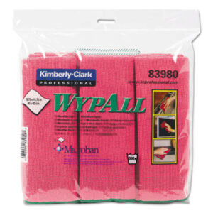 WYPALL Microfiber Cloths Microban Protection; All-Purpose Wipers; Janitorial Supplies; Cleaning; Maintenance; Sanitation; Wipers; Sponges; Swabs; Cloths; Towelettes; Drying Materials; Jan/San