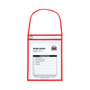 Job Ticket Holder; Vinyl Pouch; Vinyl Envelope; Vinyl Envelope; Job Jacket; Plastic Holder; Vinyl Sleeves; Industrial Supply; Heavy Duty Pocket; Shop Ticket Holder