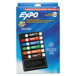 6-Marker Set; Dry Erase; Dry Erase Erasers; Dry Erase Markers; Dry Erase Supplies; Dry Erase/Accessories; Dry-Erase Kit; Erasers; EXPO; Marker; Organizer; Pen; SANFORD; Set; Six-Marker Set; Writing; Utensil; Arts; Crafts; Education; Schools; Classrooms; Teachers; Students