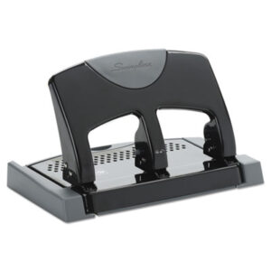 (SWI74136)SWI 74136 – 45-Sheet SmartTouch Three-Hole Punch, 9/32" Holes, Black/Gray by ACCO BRANDS, INC. (1/EA)