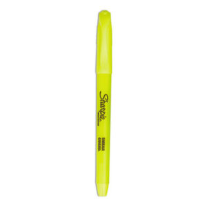 Fluorescent Yellow Ink; Highlighters; Marker; Pens; Pocket Accent; SHARPIE; Thin Tip; Note-taking; Underscoring; Emphasis; Accentuate; School; Education; Students; Teachers; Hiliters; Hilighters