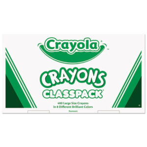 Assorted Colors; BINNEY & SMITH; Classpack; Coloring; CRAYOLA; Crayons; Drawing; Eight-Color Classpack; Large Size Crayons; School Supplies; Arts; Crafts; Education; Classrooms; Teachers; Schools